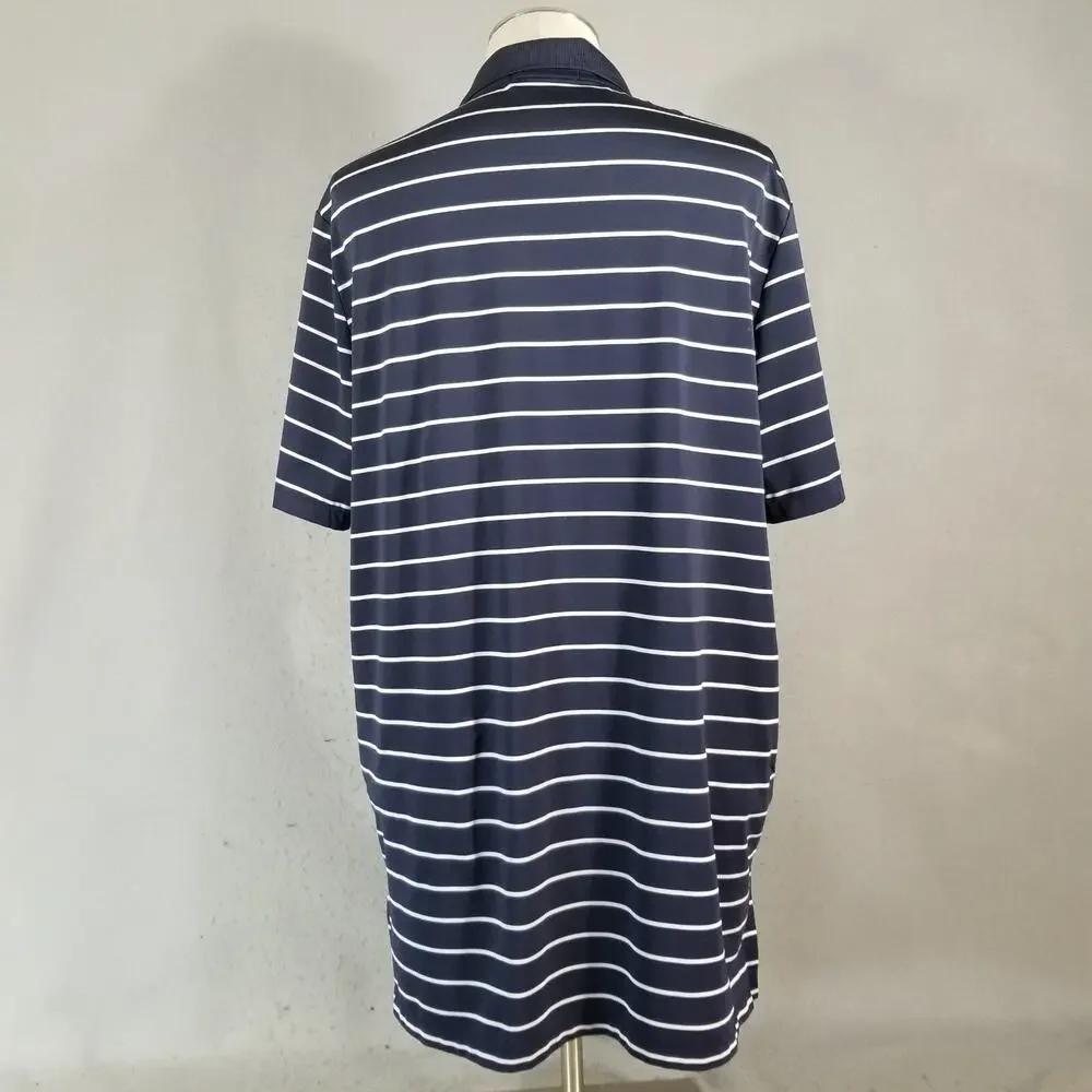 RLX Ralph Lauren Golf Polo Shirt Mens XL Blue US Open Dri Fit Stretch‎